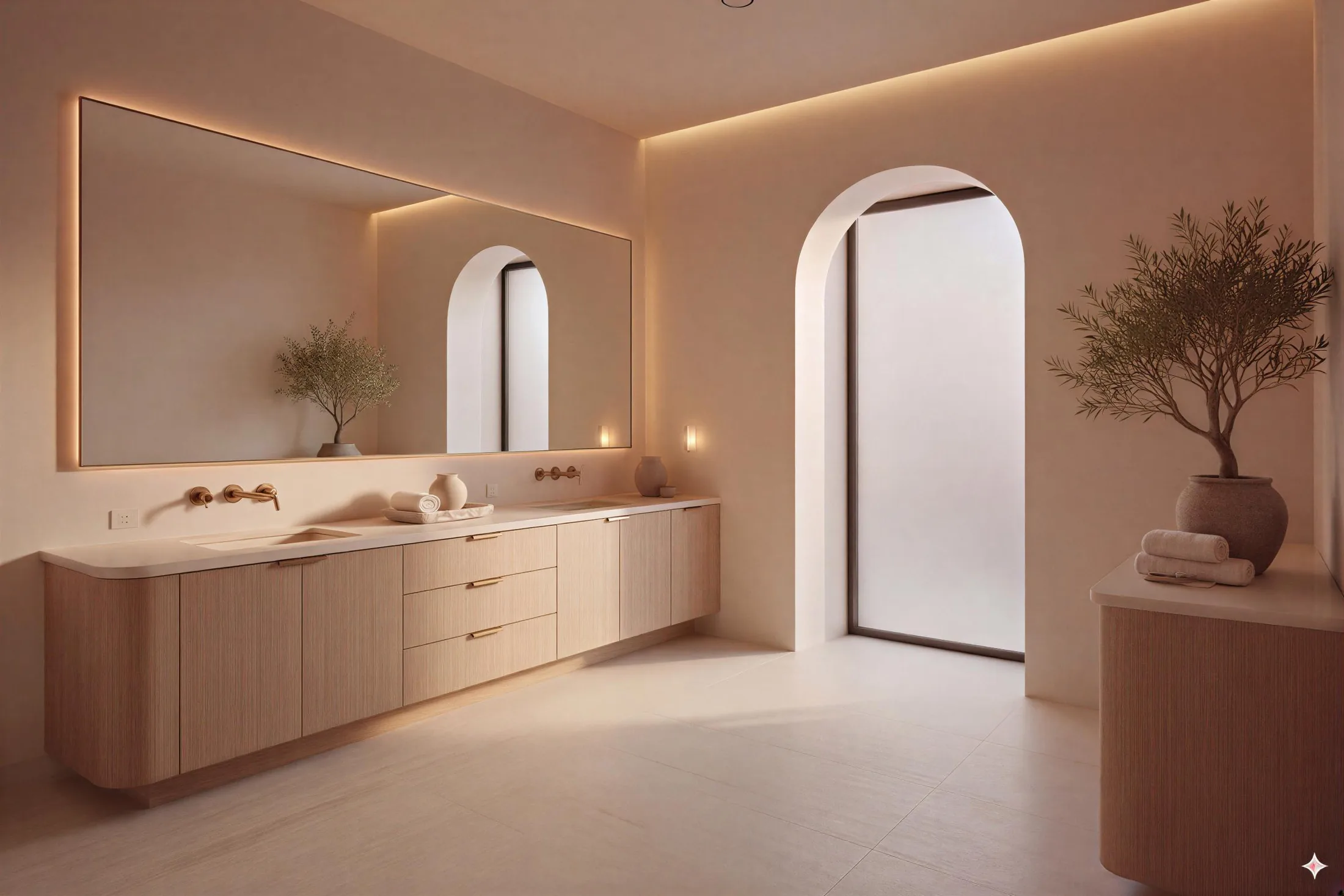 Primary bath, light palette
